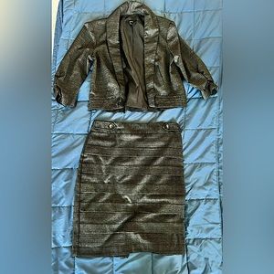 Young Lady Business Attire. Fashionable Blazer and Skirt by BCX.
